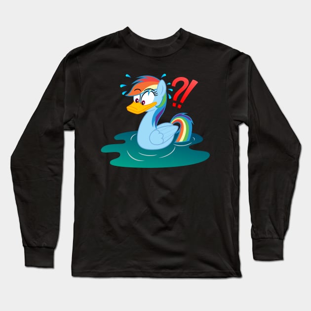 Rainbow Dash Duck My Little Pony Long Sleeve T-Shirt by Rutger_J